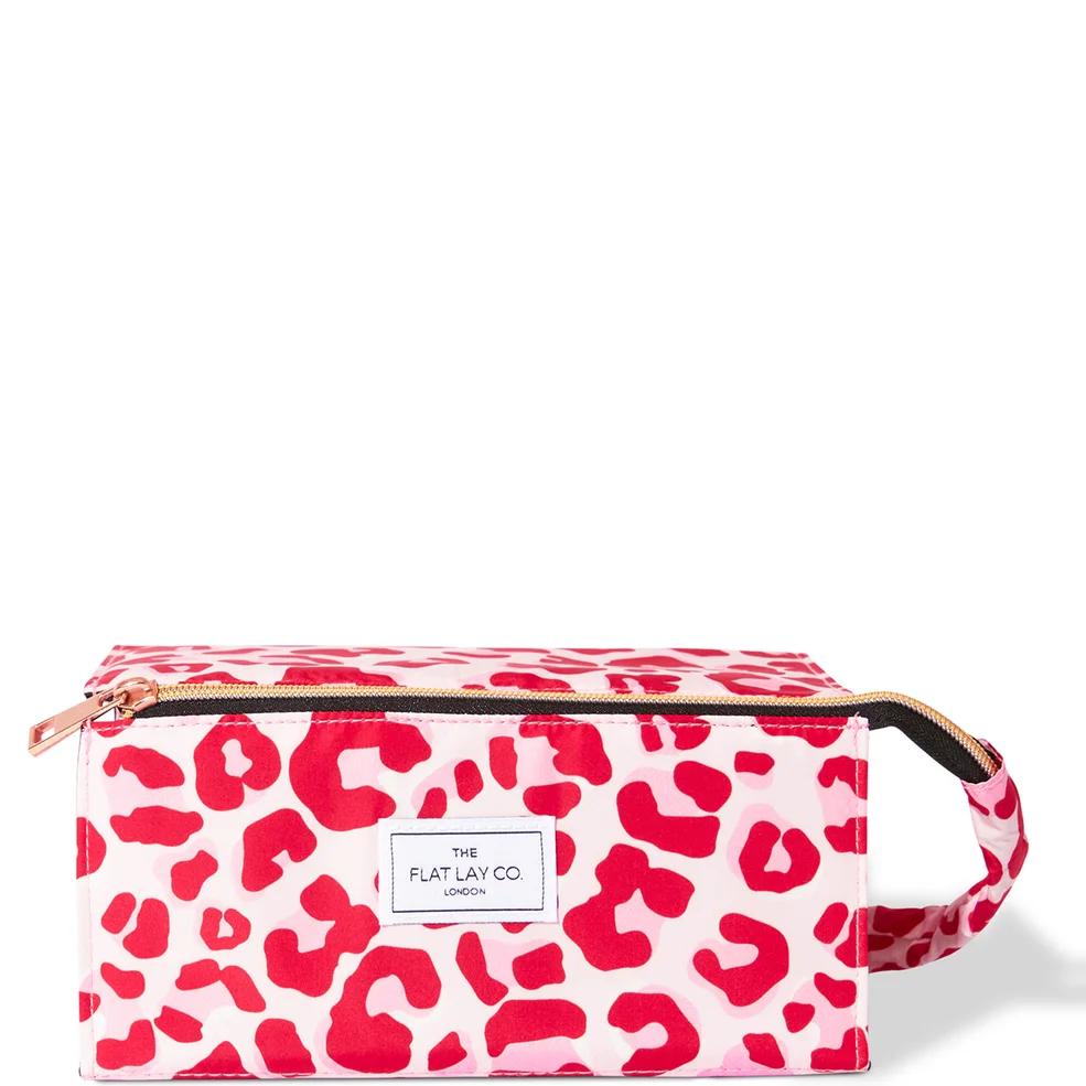 The Flat Lay Co. Open Flat Box Bag - Pink LeopardImage1