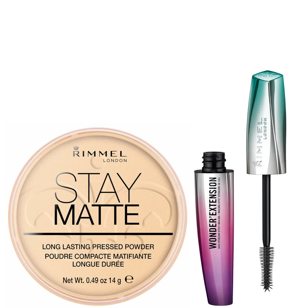 Rimmel Stay Matte Pressed Powder and Wonder Extension Mascara BundleImage1