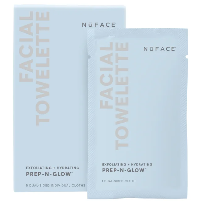 NuFACE Prep-N-Glow Lingettes Nettoyantes Visage (5 sachets)