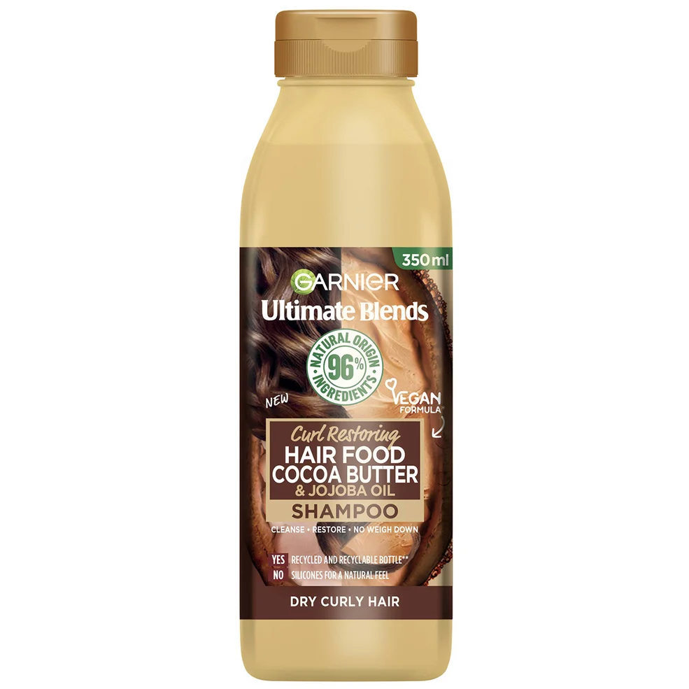 Shampooing Ultimate Blends Garnier au beurre de cacao pour cheveux secs et bouclés 350 mlImage1