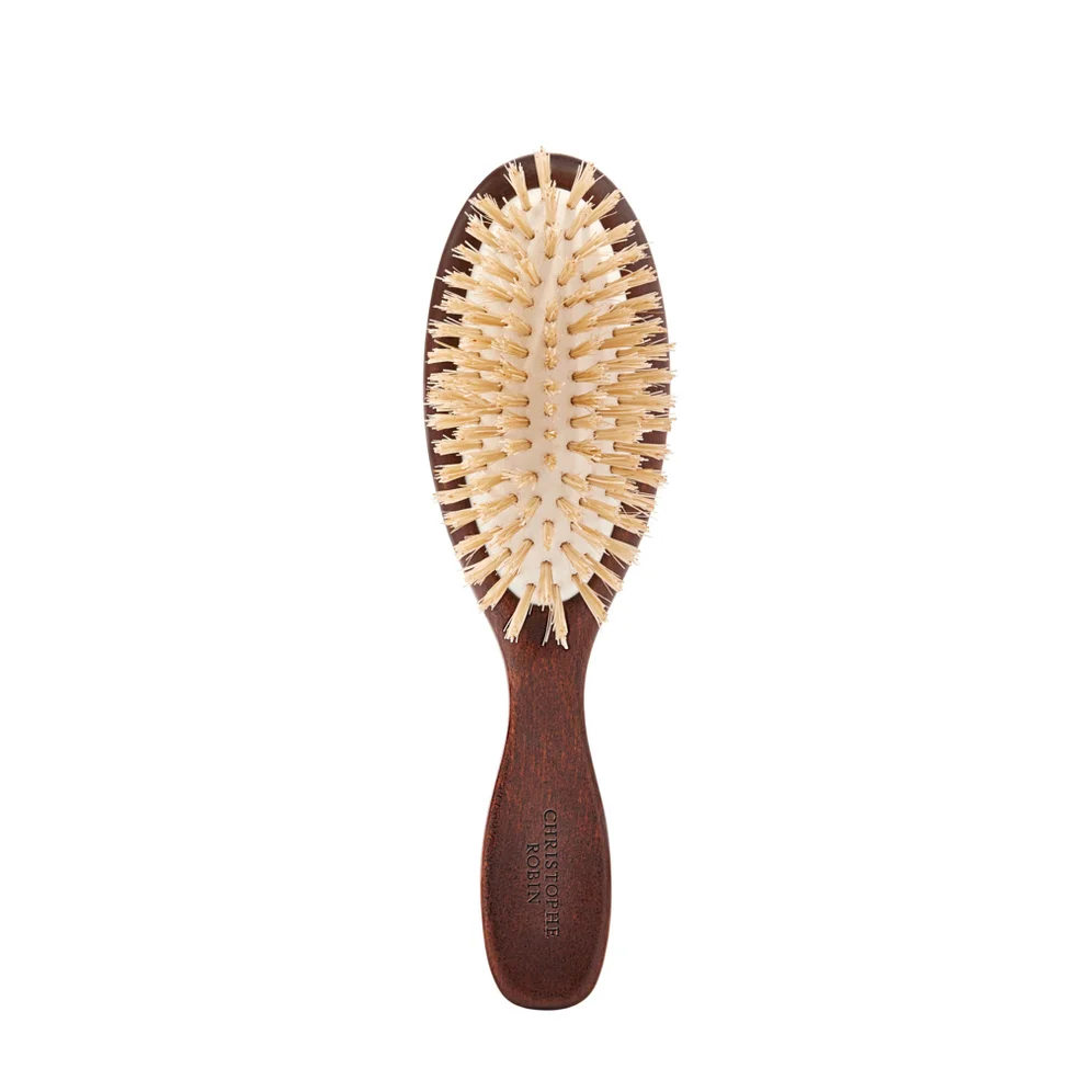Christophe Robin New Travel Hairbrush with Natural Boar-Bristle and WoodImage1