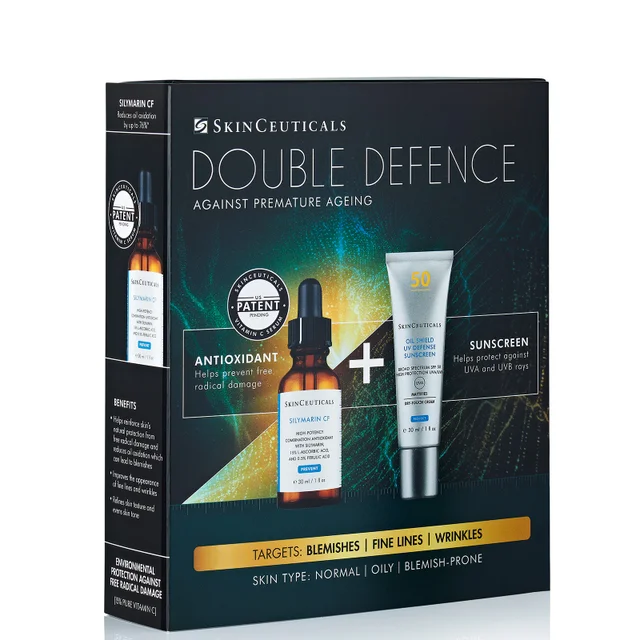SkinCeuticals Double Defence Silymarin CF Coffret pour Peaux Grasses/Sujettes aux Imperfections