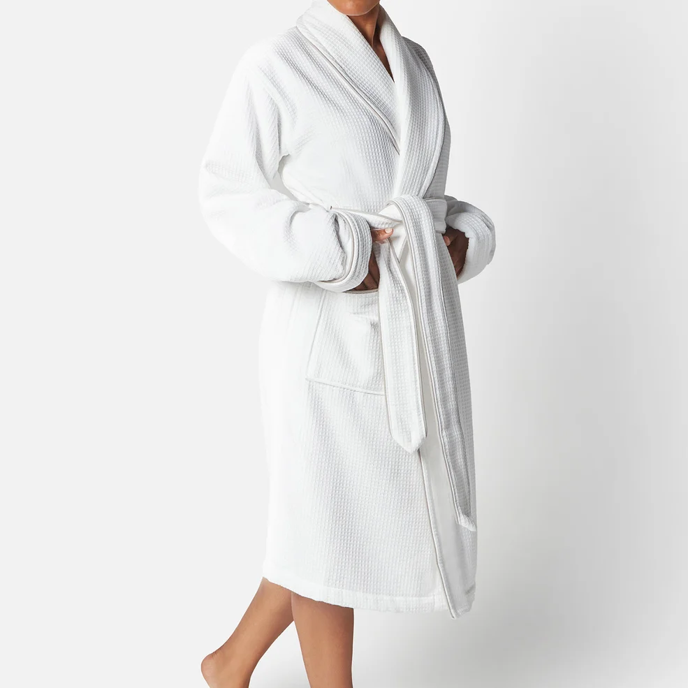 ESPA Home Waffle Bath Robe - White - S/MImage1
