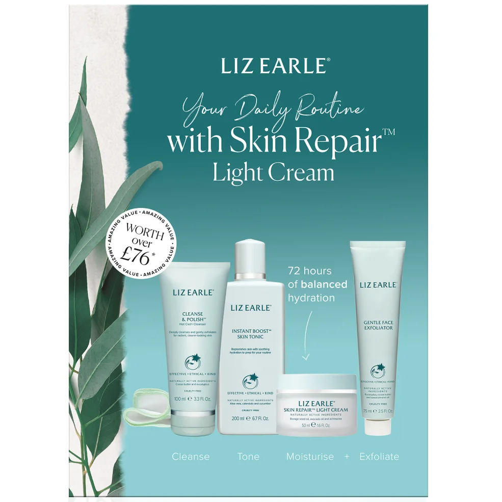 Liz Earle Your Daily Routine with Skin Repair Light Cream KitImage1