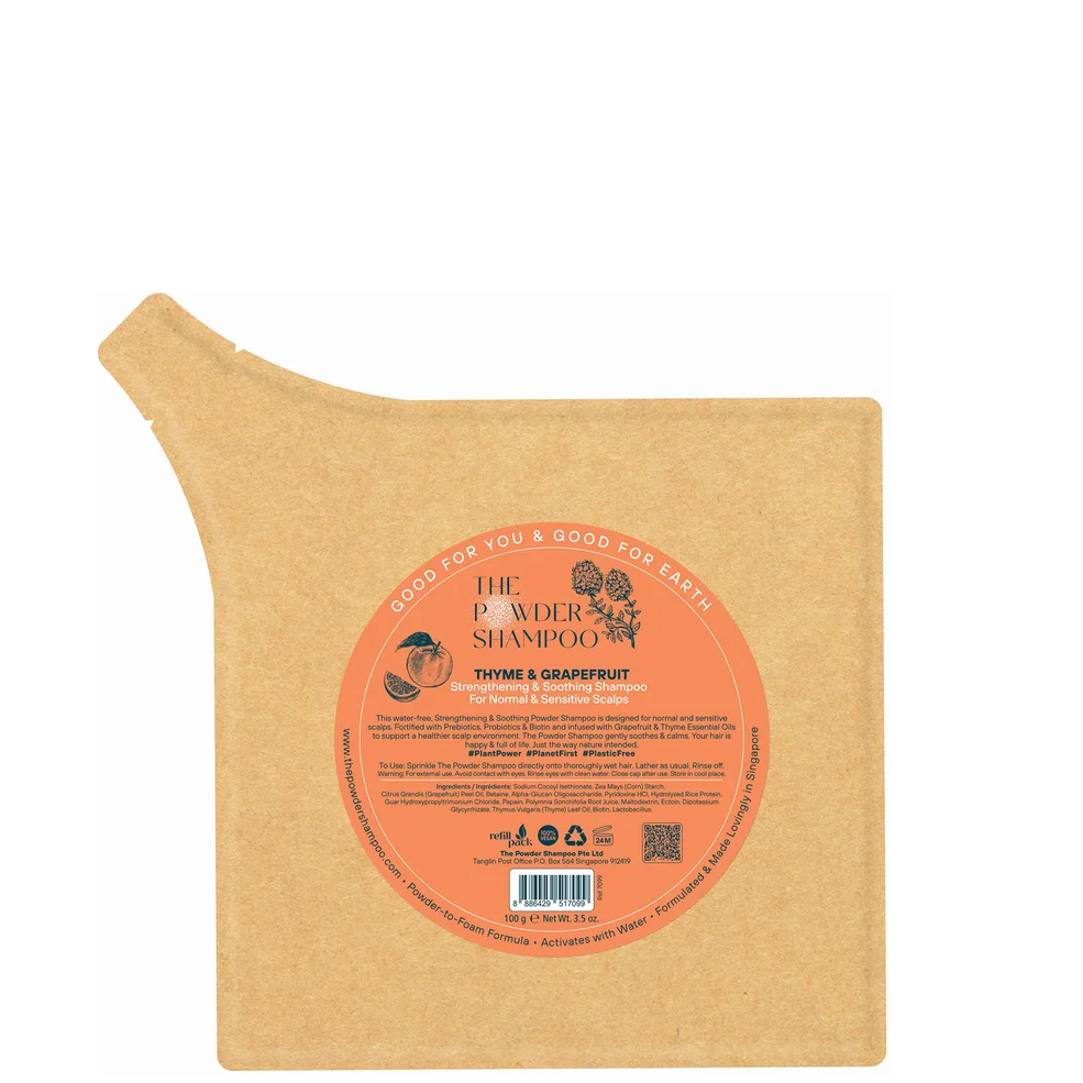 The Powder Shampoo Strengthening & Soothing Shampoo 100g Refill Pack (Thyme & Grapefruit)Image1
