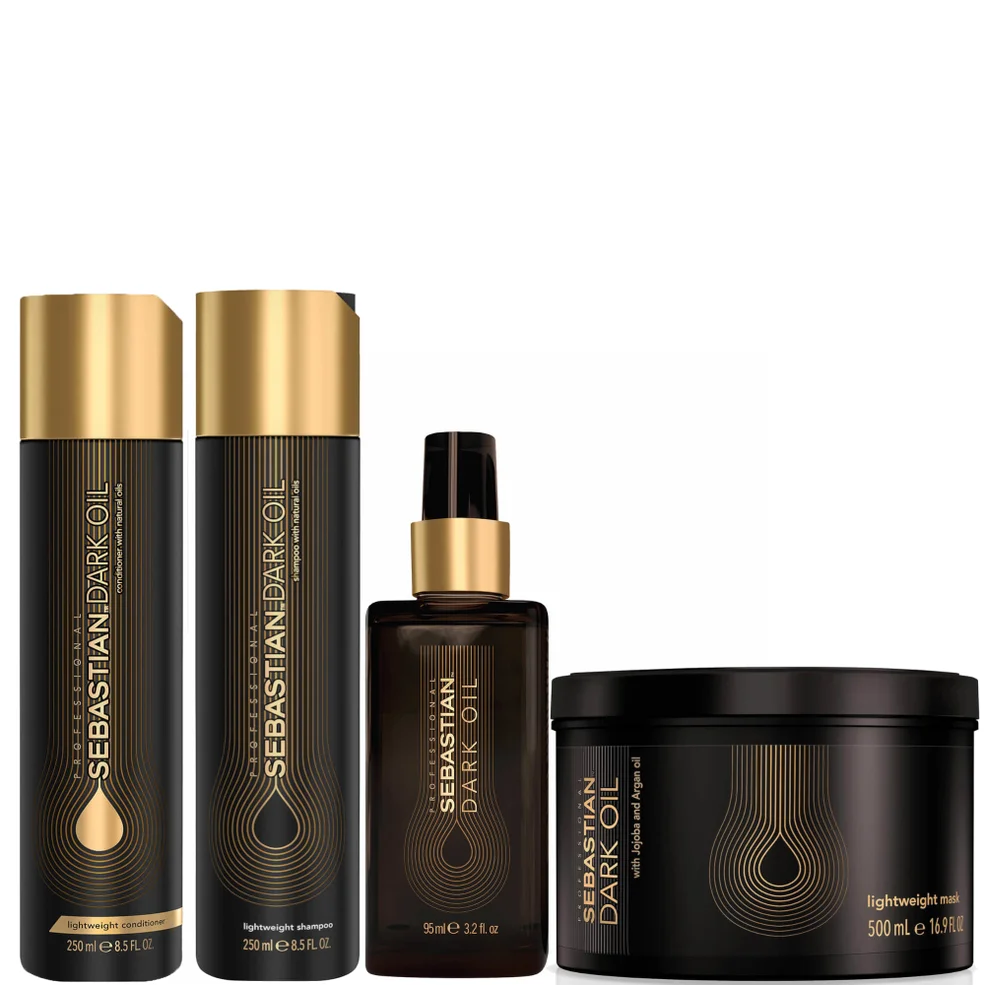 Sebastian Professional Dark Oil Shampoo, Conditioner, Mask and Styling Oil Regime BundleImage1