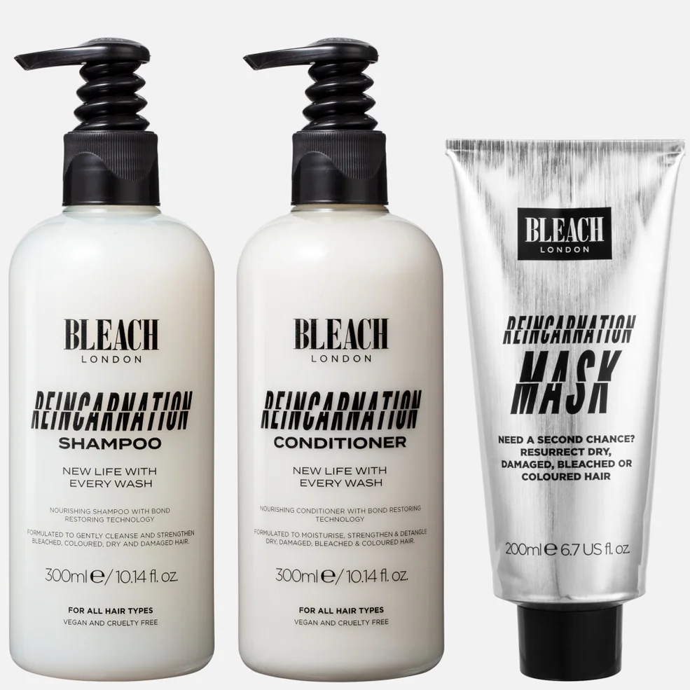 Bleach Reincarnation Shampoo and Conditioner 300ml Bundle with 200ml Reincarnation MaskImage1