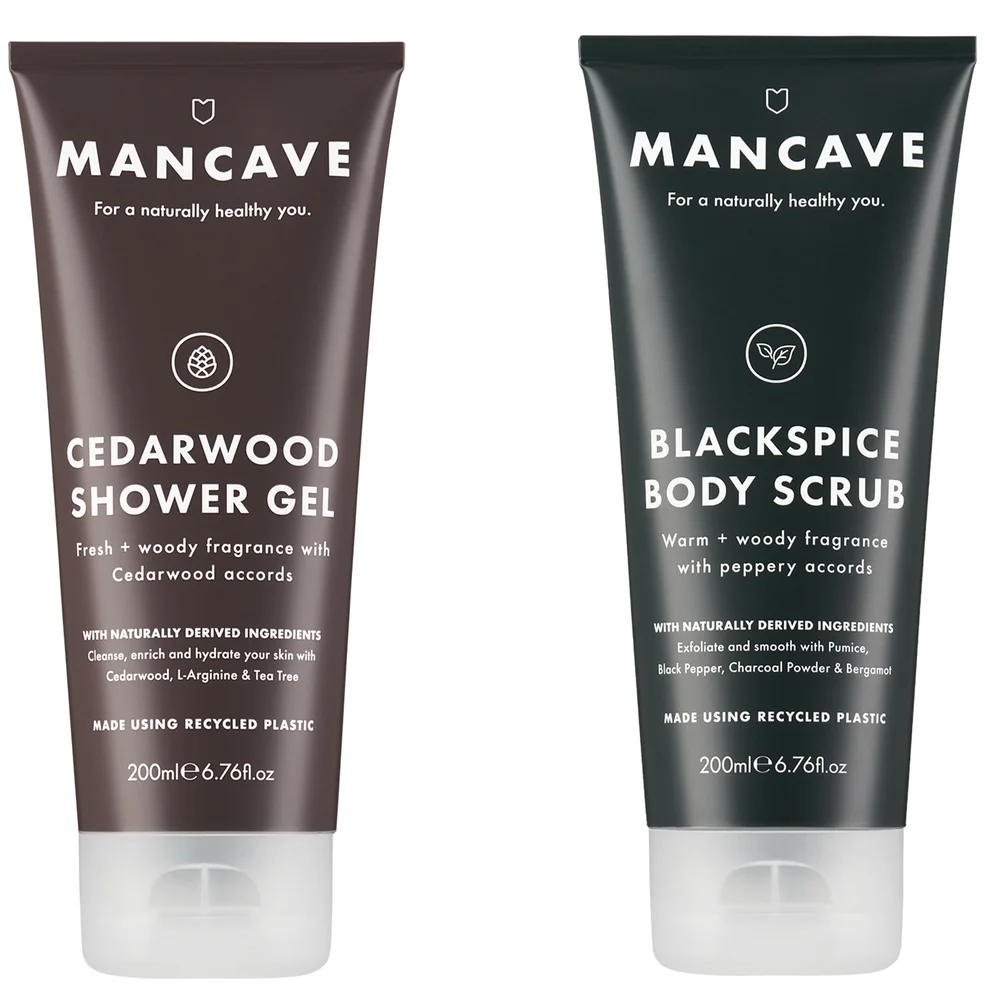 ManCave Shower Gel and Body Scrub BundleImage1