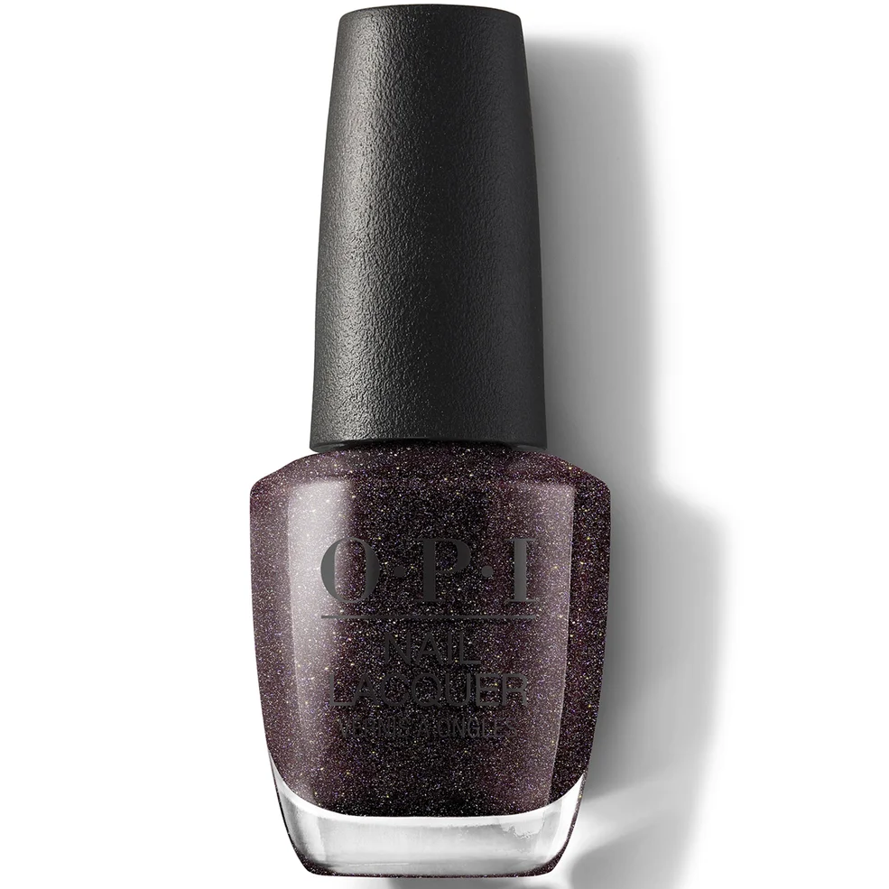 OPI Nail Lacquer Shimmery Black Nail Polish - My Private Jet 15mlImage1