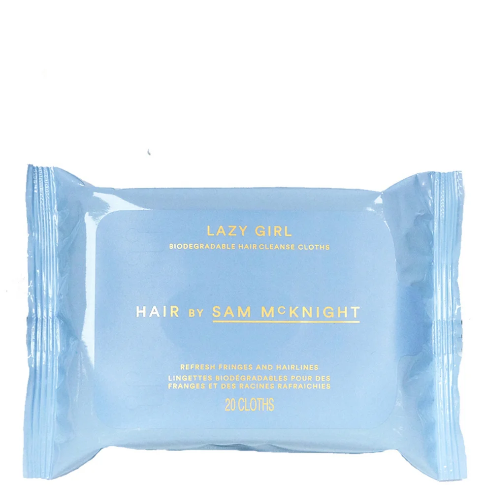 Hair By Sam McKnight Lazy Girl Biodegradable Hair Cleanse Cloths (20 Wipes)Image1