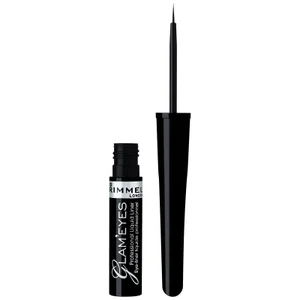 Rimmel London Glameyes Eyeliner Liquide Professionnel – 01 – Black Glamour, 4 ml - undefined undefined