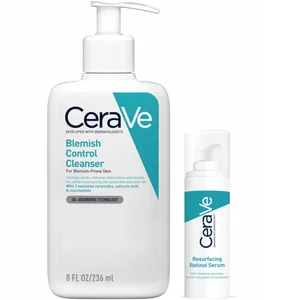 CeraVe Duo Gel moussant anti-imperfections & Sérum rétinol anti-marques - undefined undefined