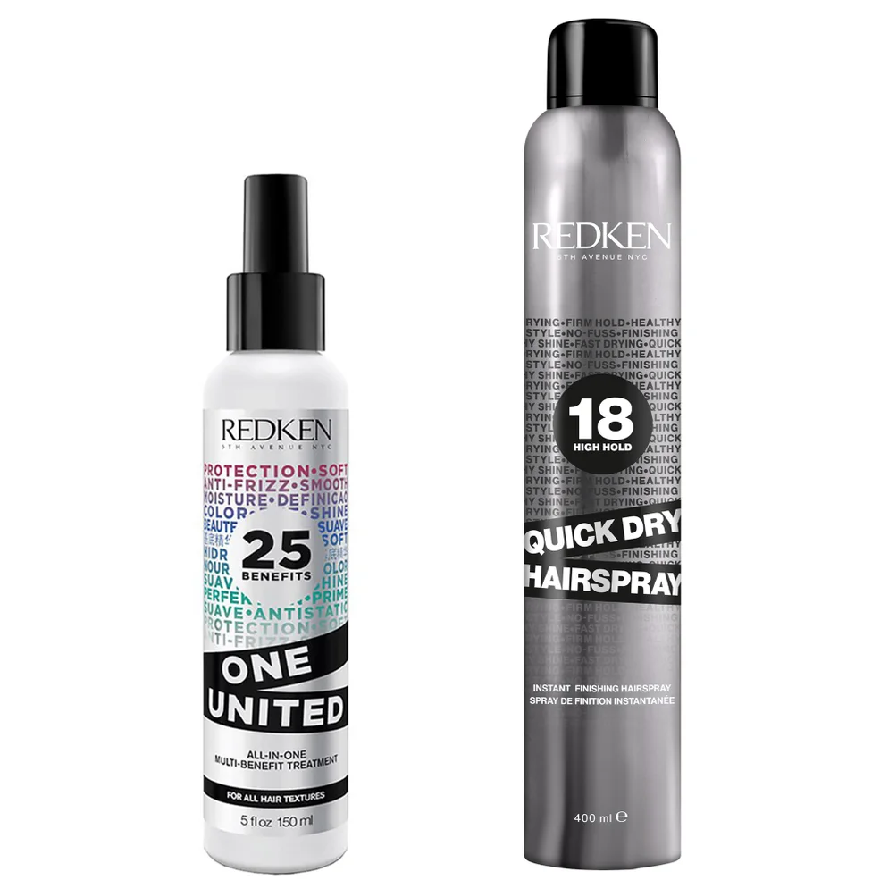 Redken Styling One United and Quick Dry Hair Spray BundleImage1