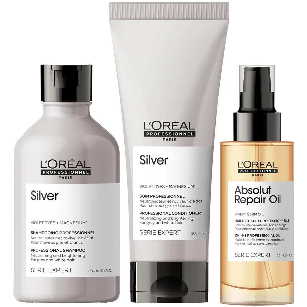 L'Oréal Professionnel Silver Shampoo, Conditioner and Oil TrioImage1