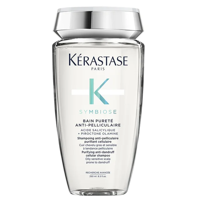 Kérastase Symbiose Bain Pureté Anti-pelliculaire Shampooing Purifiant pour Cuir Chevelu Gras et Sensible 250 ml