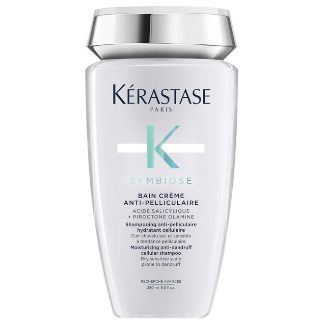 Kérastase Symbiose Bain Crème Anti-pelliculaire Shampooing Hydratant pour Cuir Chevelu Sec et Sensible 250 ml
