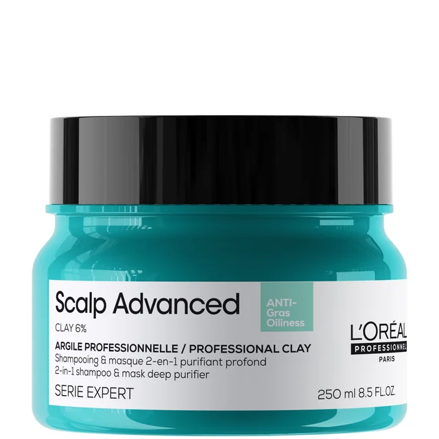 L'Oréal Professionnel Série Expert Scalp Advanced Masque Capillaire à l'Argile Purifiant Régulateur de Sébum 2-en-1 250 ml