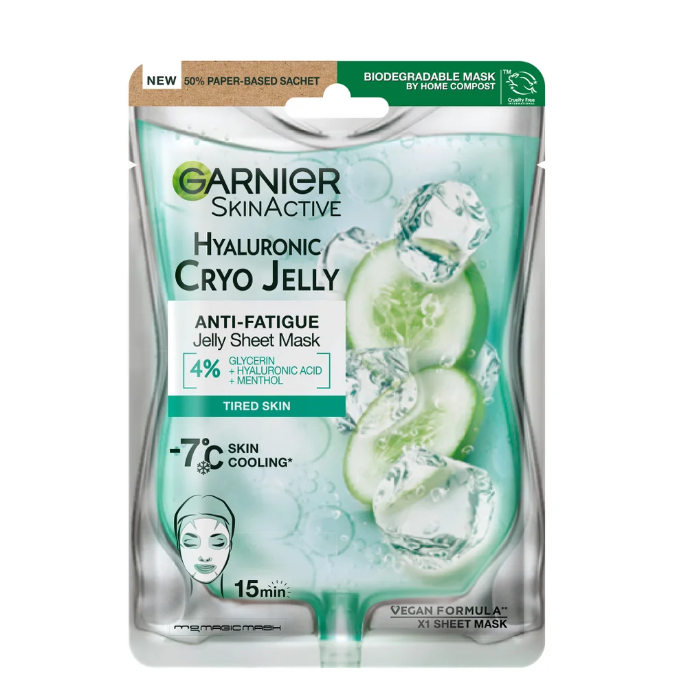 Garnier Anti-Fatigue Masque Gelée Visage à l'Acide Hyaluronique et Concombre 27 gImage1