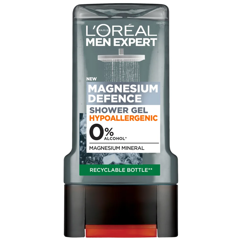 L'Oréal Paris Men Expert Magnesium Defence Gel Douche Hypoallergénique pour Peaux Sensibles 300 mlImage1