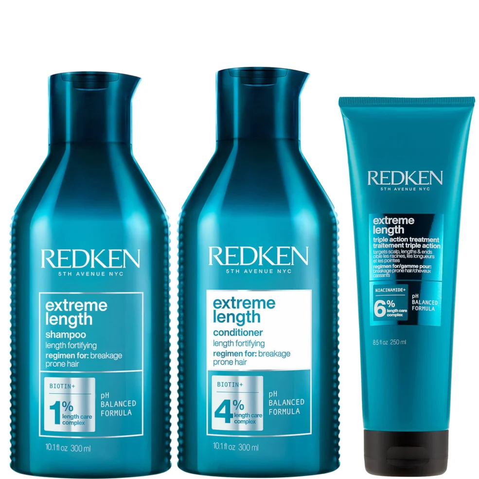 Redken Extreme Length Shampoo, Conditioner and Triple Action Treatment Mask Trio BundleImage1
