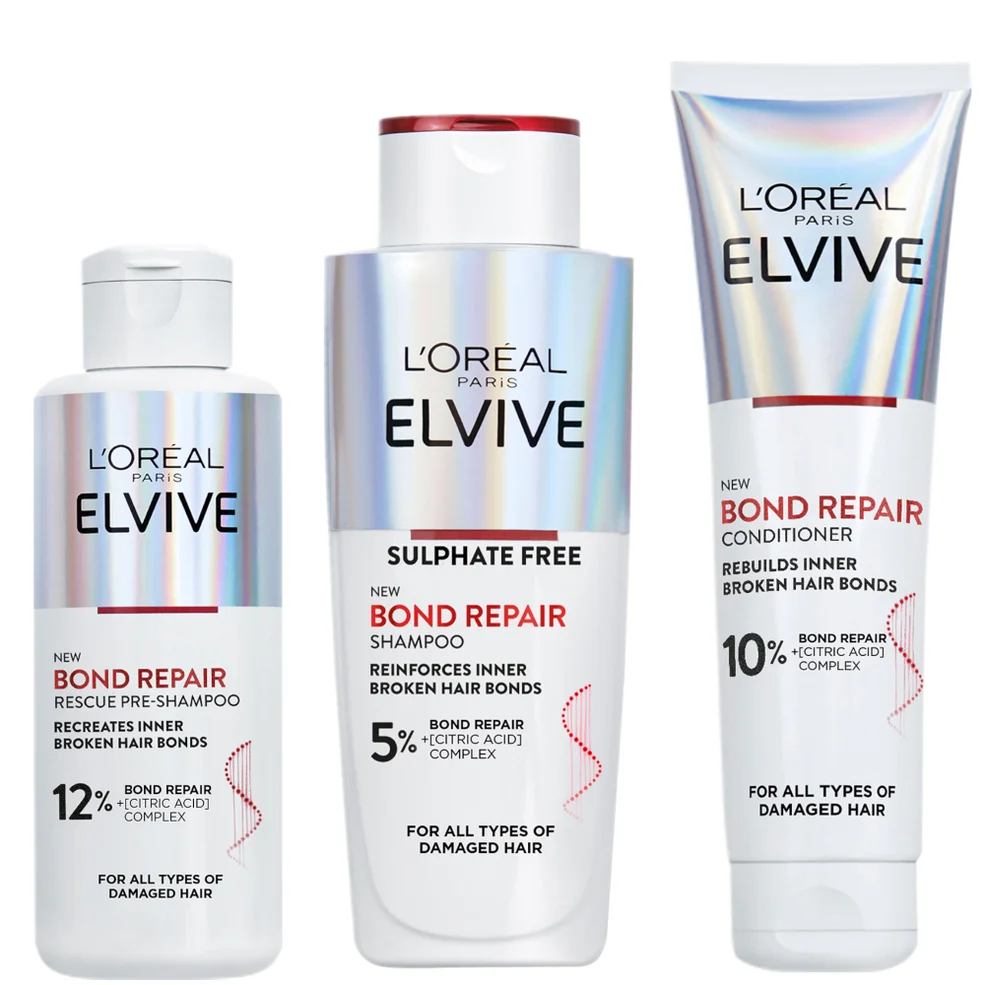 L’Oréal Paris Elvive Bond Repair 3 Step Routine Bundle For Damaged HairImage1