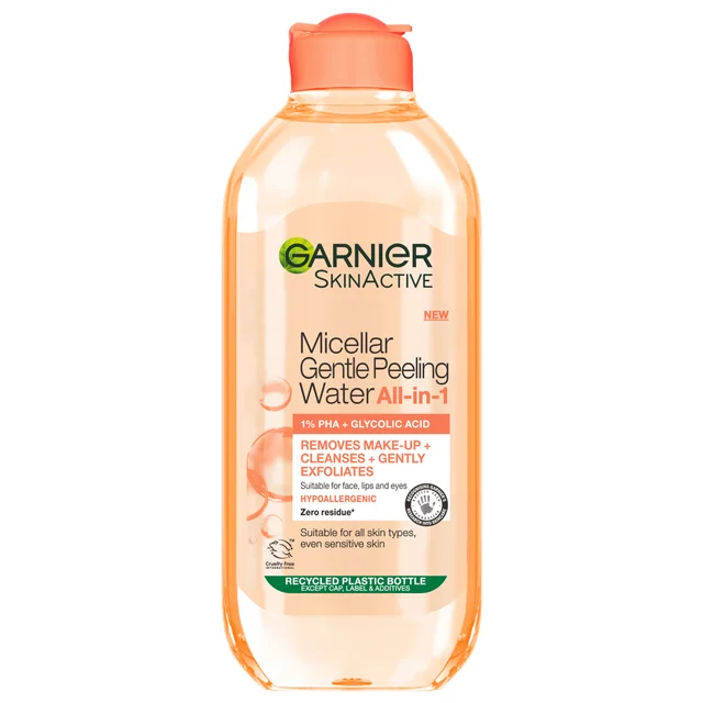 Garnier Solution Micellaire Peeling Doux Tout en 1 1% PHA + Acide Glycolique 400 ml