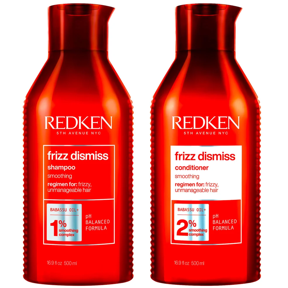 Redken Frizz Dismiss Shampoo and Conditioner Routine To Protect Hair Against Humidity and Frizz 500mlImage1