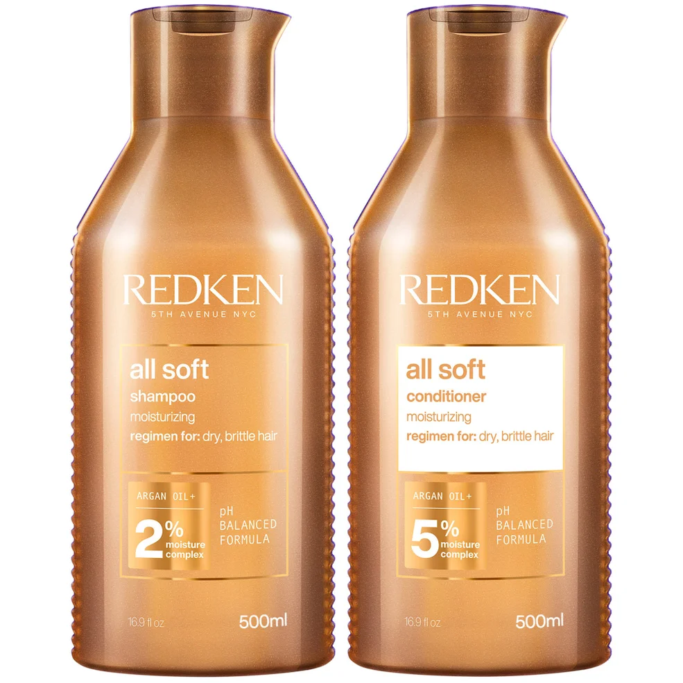 Redken All Soft Shampoo and Conditioner Routine for Dry, Brittle Hair 500mlImage1