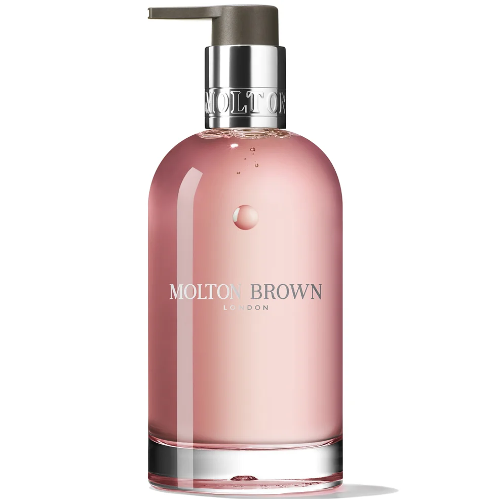 Molton Brown Delicious Rhubarb and Rose Fine Liquid Hand Wash in Glass Bottle 200mlImage1