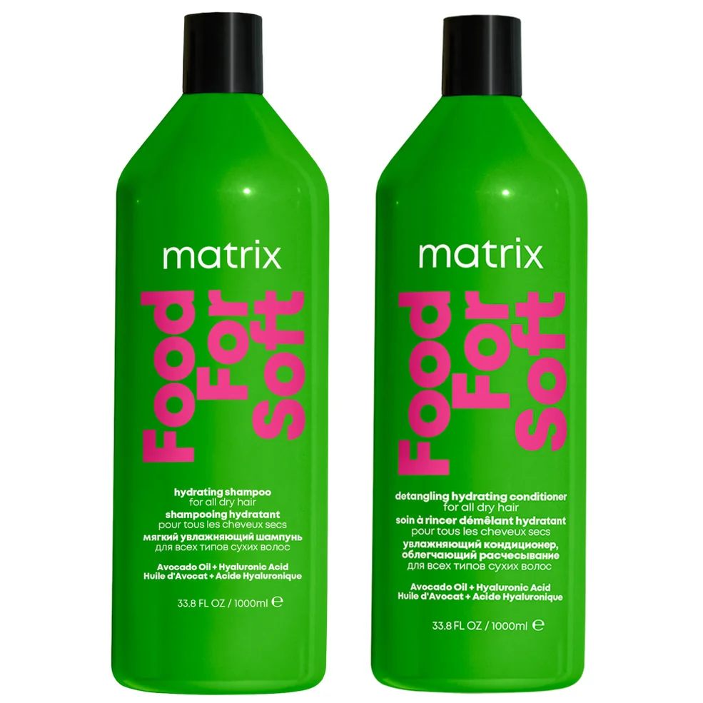 Matrix Food for Soft Hydrating 1000ml Shampoo and Conditioner with Avocado Oil and Hyaluronic Acid for Dry Hair DuoImage1