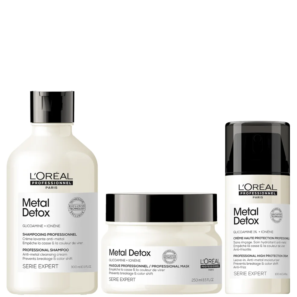 L'Oréal Professionnel Metal Detox Shampoo Masque and Leave-in Cream BundleImage1
