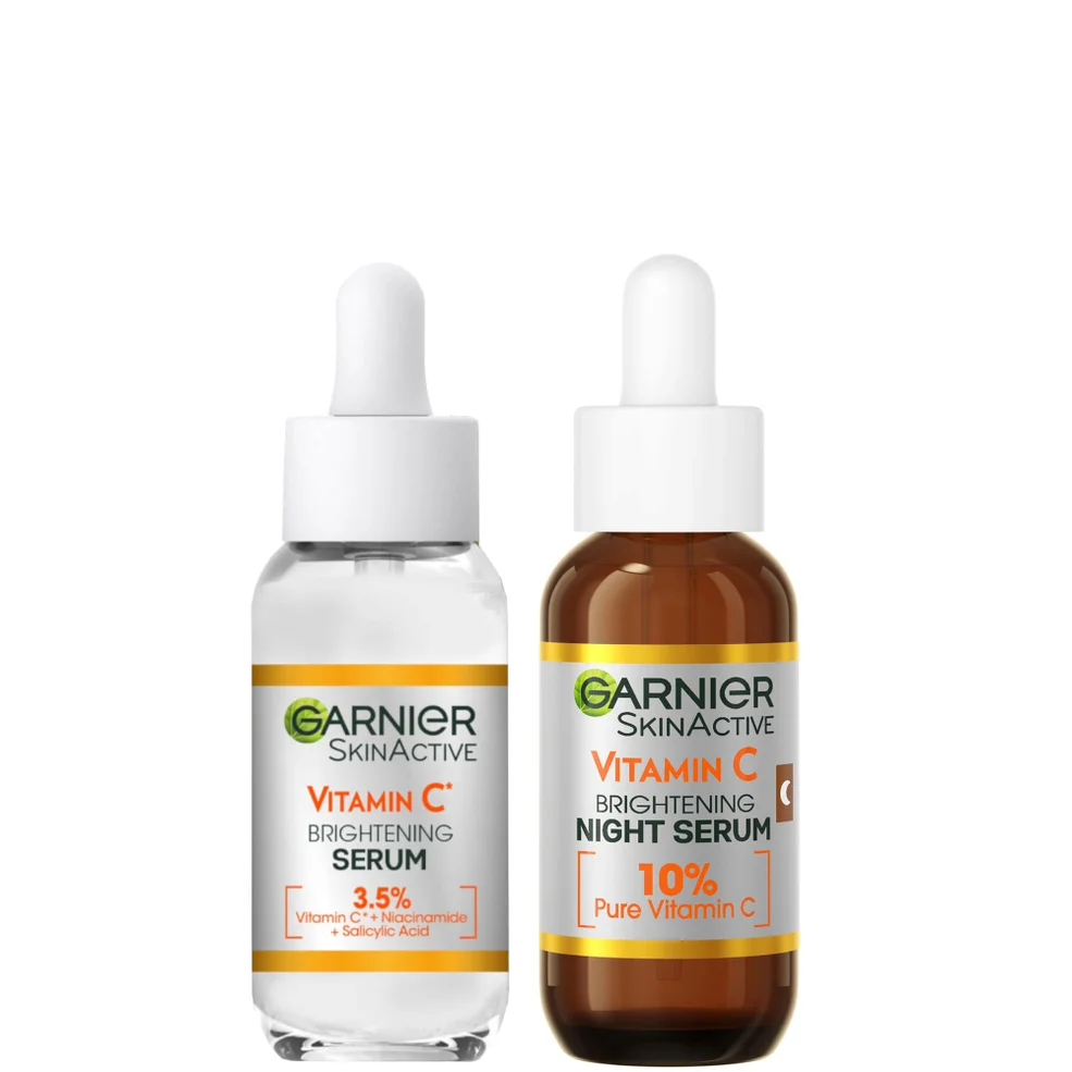 Garnier Vitamin C Day and Night Serum Set for Face, Anti-Dark Spots and Brightening 30mlImage1
