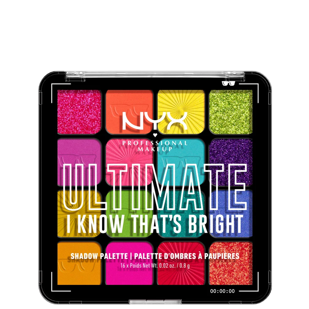 NYX Professional Makeup Ultimate Shadow Palette Vegan 16-Pan - I Know That's BrightImage1