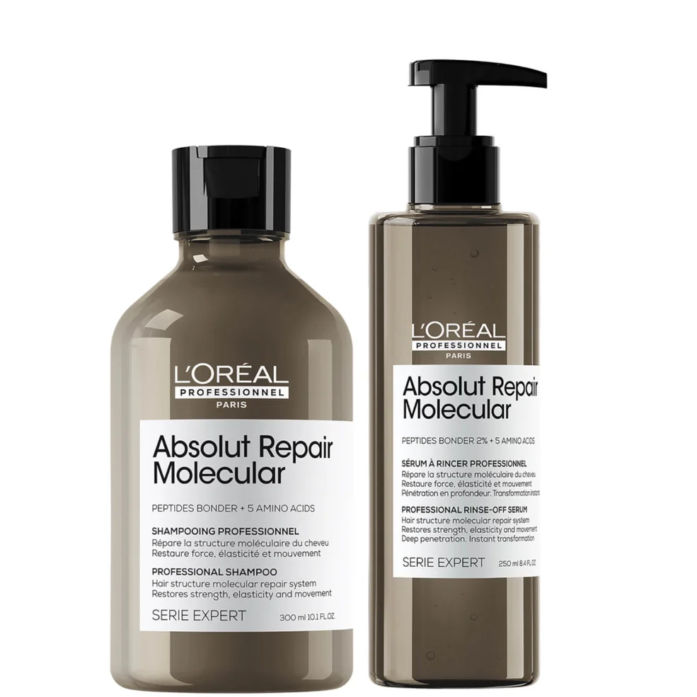 L'Oréal Professionnel Serie Expert Absolut Repair Molecular Shampoo and Rinse-off Serum Duo for Damaged HairImage1