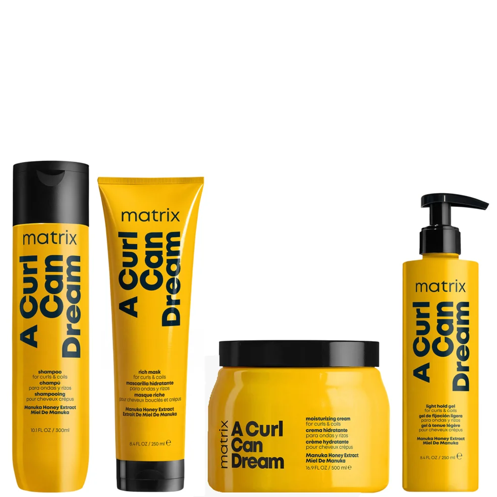 Matrix A Curl Can Dream Manuka Honey Infused Shampoo, Mask, Leave-in Cream and Hair Gel for Curls and CoilsImage1