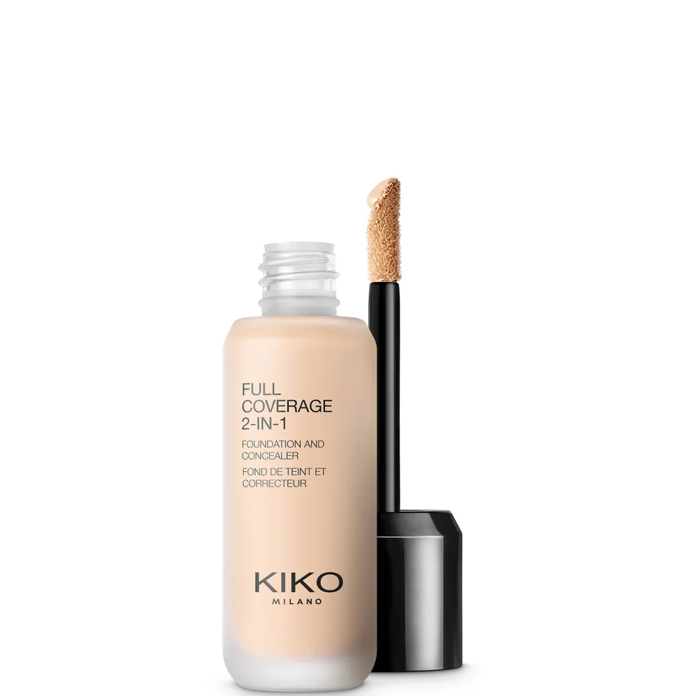 KIKO Milano Full Coverage 2-in-1 Foundation and Concealer 25ml - 01 Warm RoseImage1
