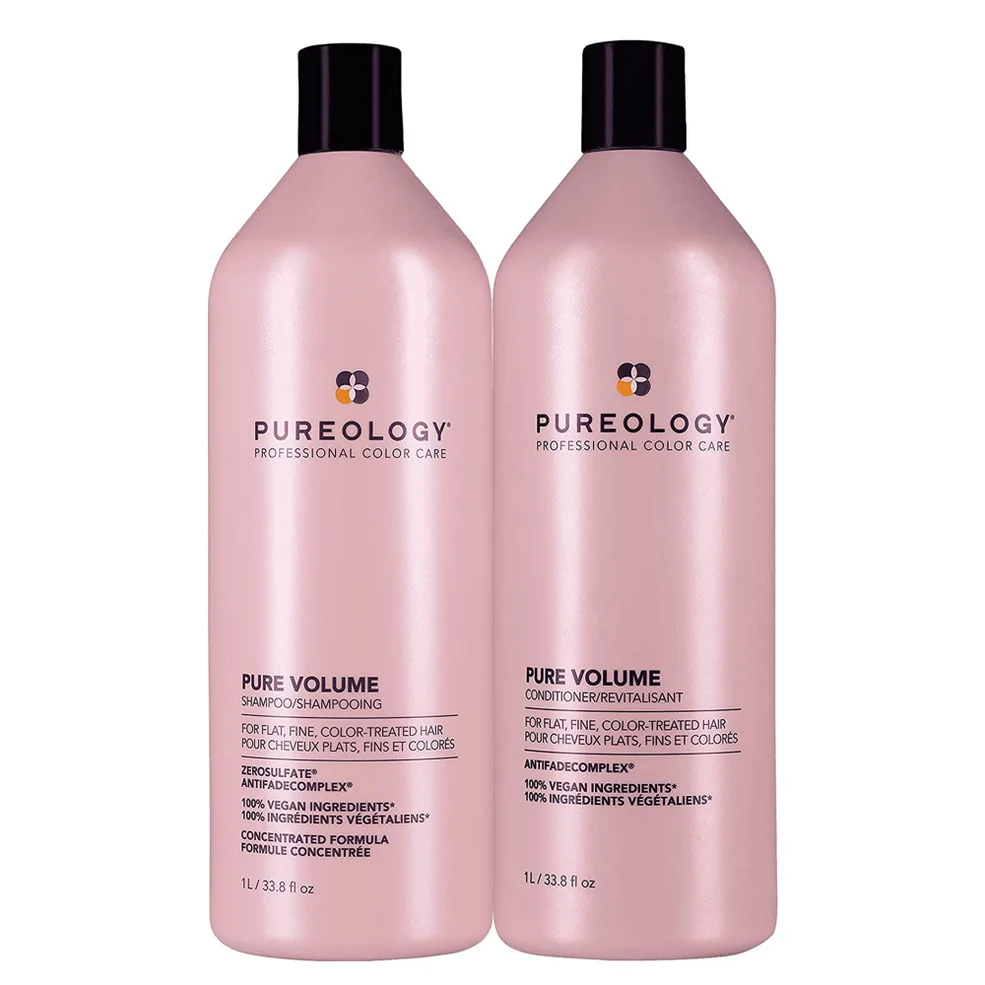 Pureology Pure Volume Shampoo and Conditioner Routine For Flat, Fine, Colour Treated Hair 1000mlImage1