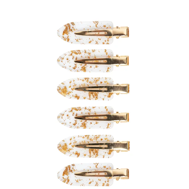 brushworks Gold Flake No Crease Barettes Cheveux