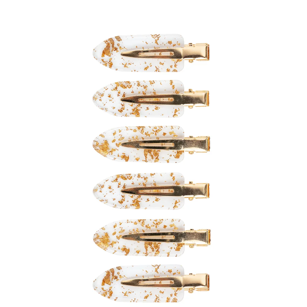 brushworks Gold Flake No Crease Barettes CheveuxImage1