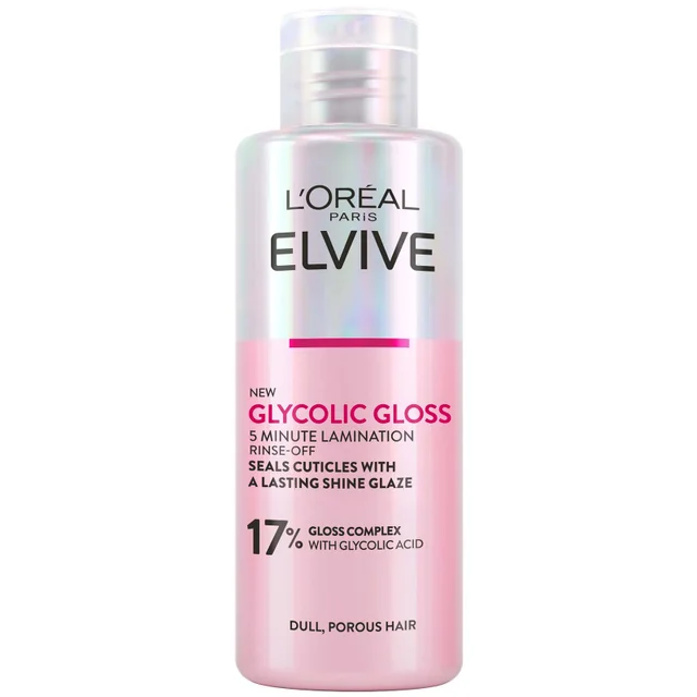 L'Oréal Paris Elseve Glycolic Gloss Soin Lamination 5 Minutes À Rincer pour Cheveux Ternes 150 ml