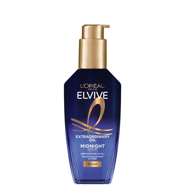 L'Oréal Paris Elseve Huile Extraordinaire Midnight Sérum Huile Précieuse Nutrition Absolue pour Cheveux Secs 100 ml