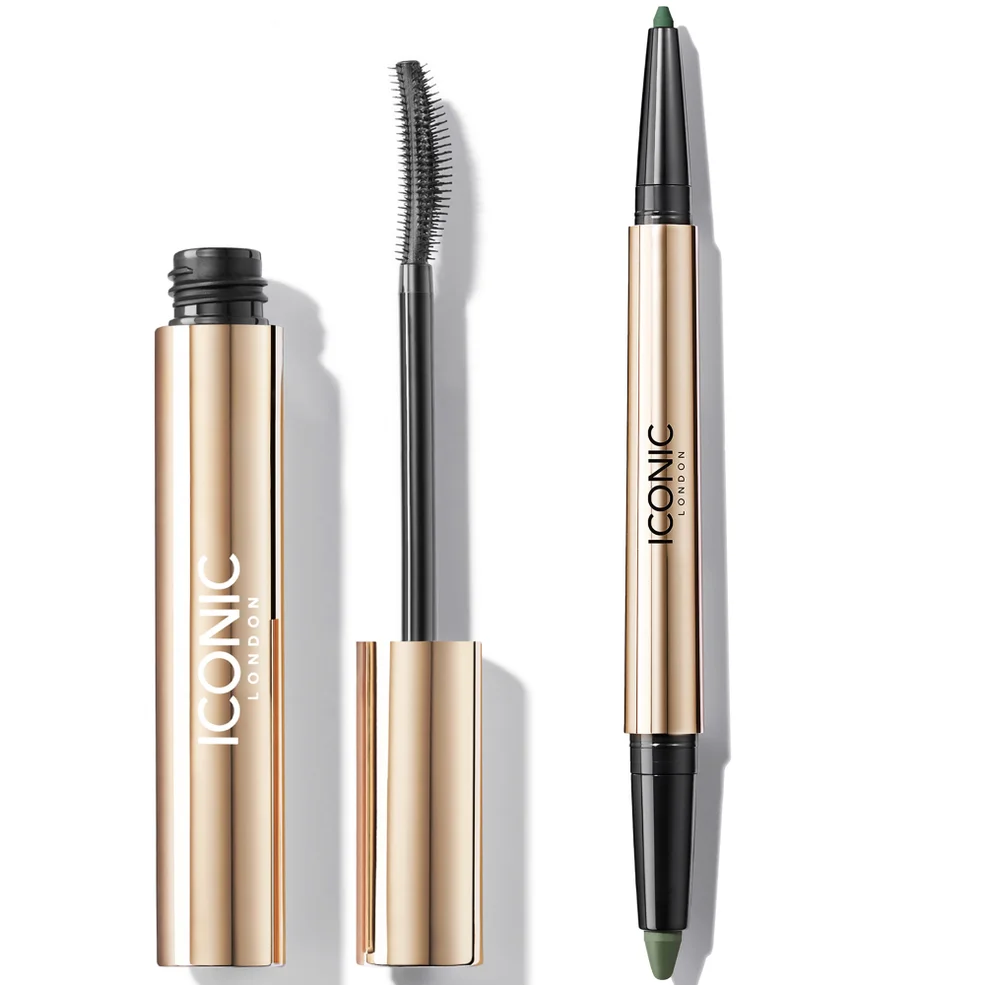 ICONIC London Enrich and Elevate Mascara and Kajal Eyeliner Bundle (Various Shades)Image1
