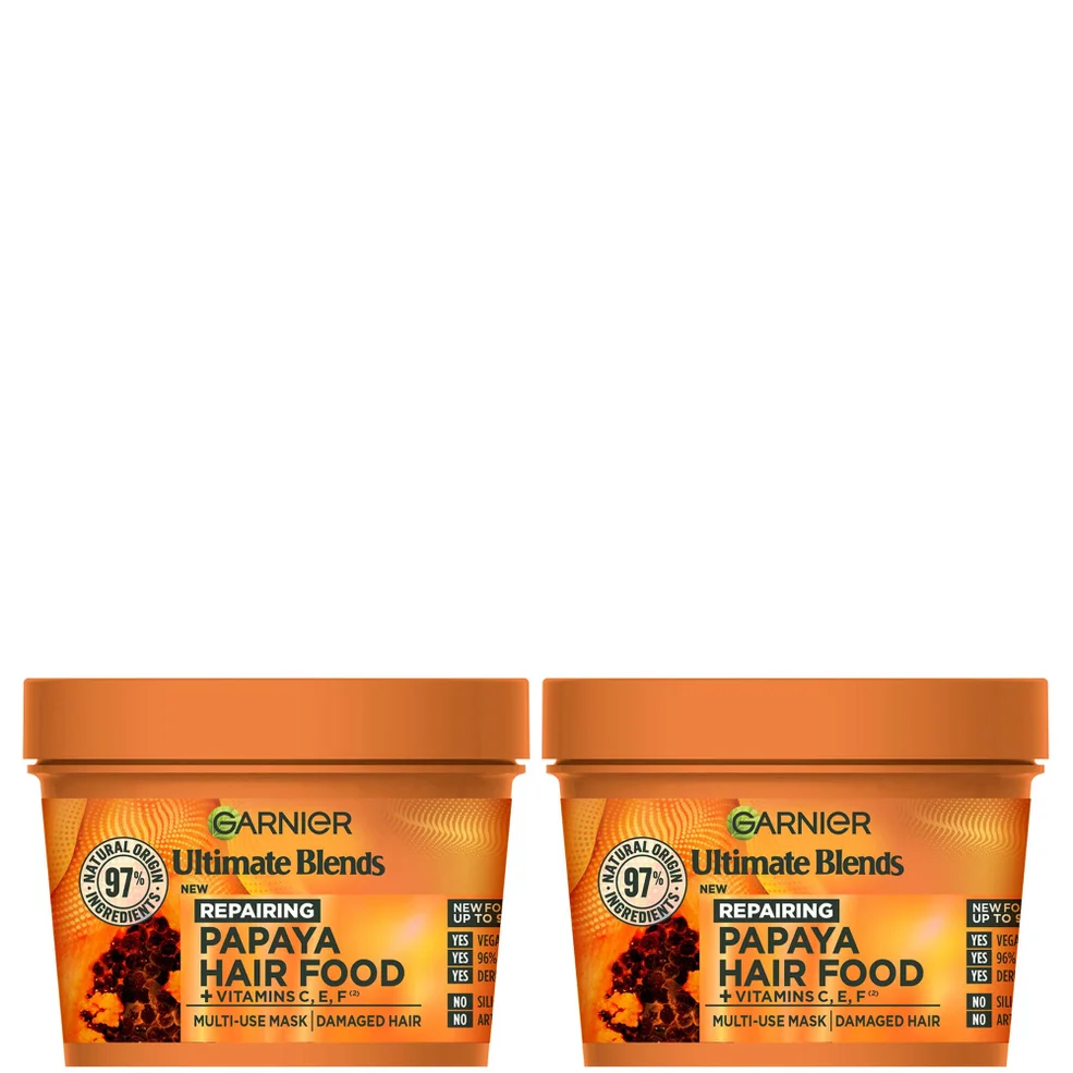 Garnier Ultimate Blends Papaya 3-in-1 Damaged Hair Mask DuoImage1