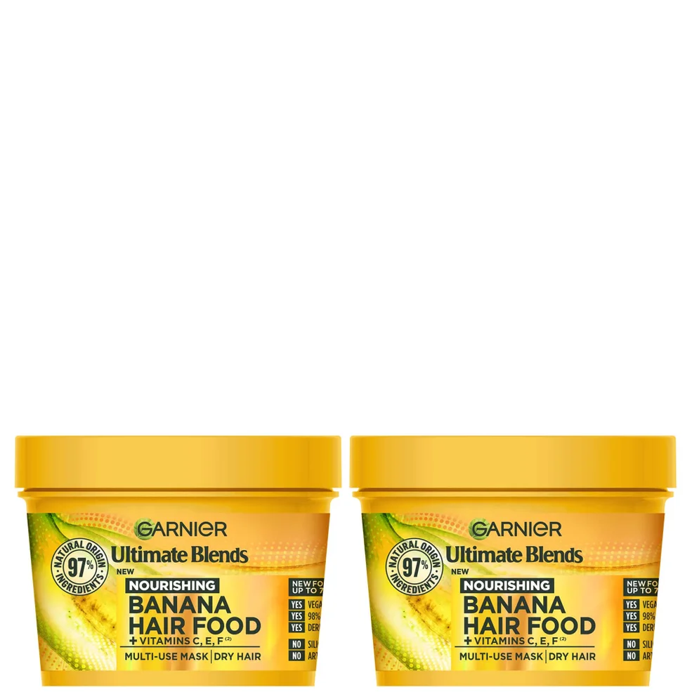 Garnier Ultimate Blends Banana 3-in-1 Dry Hair Mask DuoImage1