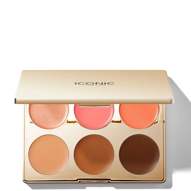 ICONIC London Multi-Use Palette Blush, Poudre Bronzante et Illuminateur Crème