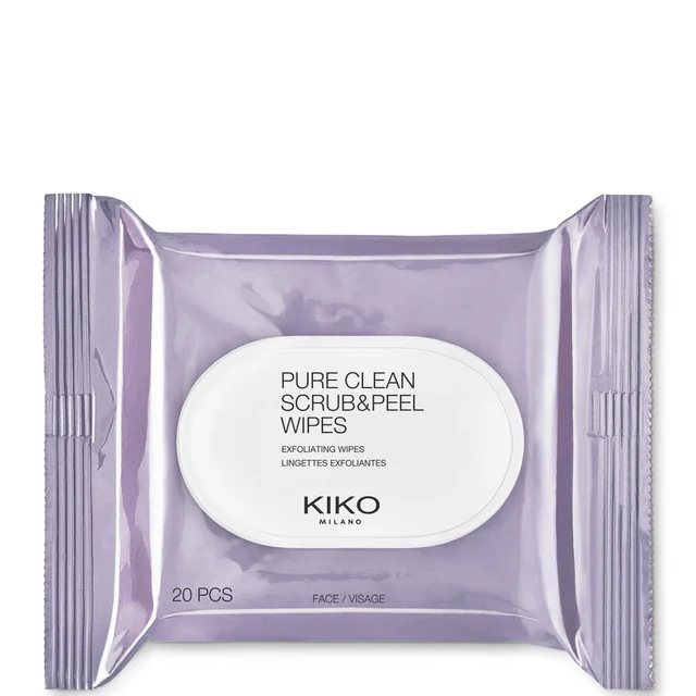 KIKO Milano Pure Clean Scrub & Peel Wipes Lingettes Exfoliantes