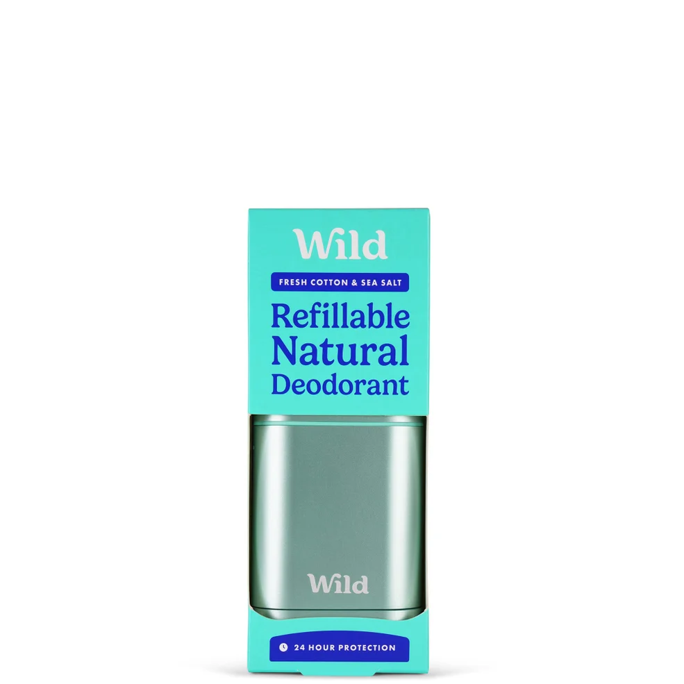 Wild Fresh Cotton and Sea Salt Deodorant in Aqua Case 40gImage1