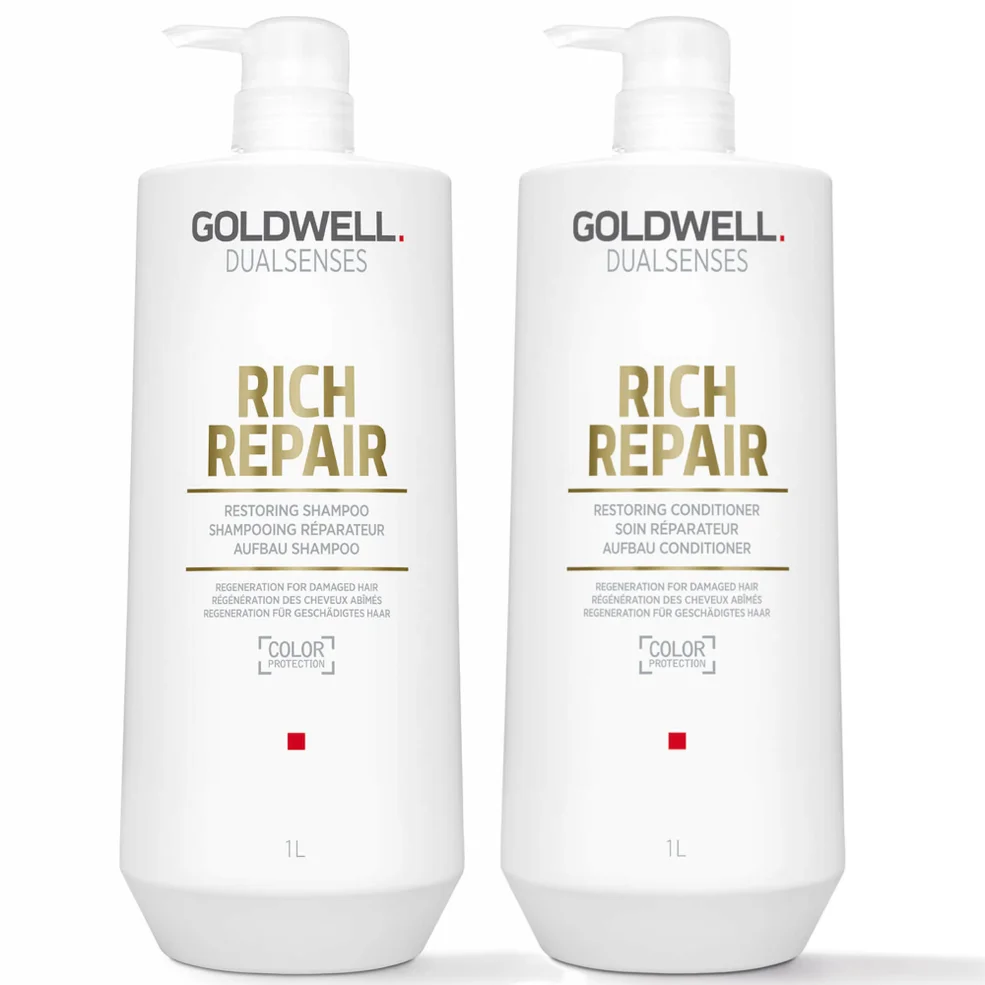 Goldwell Dualsenses Rich Repair Restoring Shampoo and Conditioner 1L DuoImage1