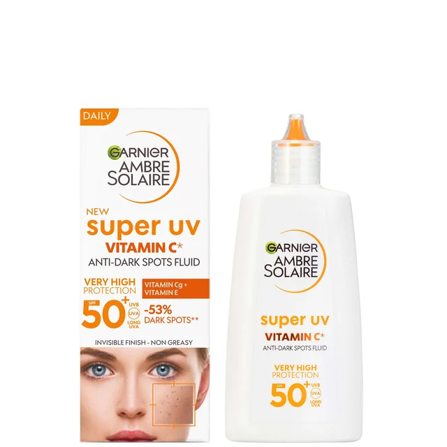 Garnier Ambre Solaire Super UV Fluide à la Vitamine C pour un Usage Quotidien SPF 50+ 40 ml