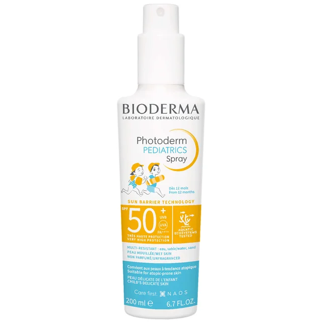 Bioderma Photoderm Pediatrics Spray Solaire SPF 50+ Ultra-Résistant pour les Enfants de plus de 12 mois 200 ml